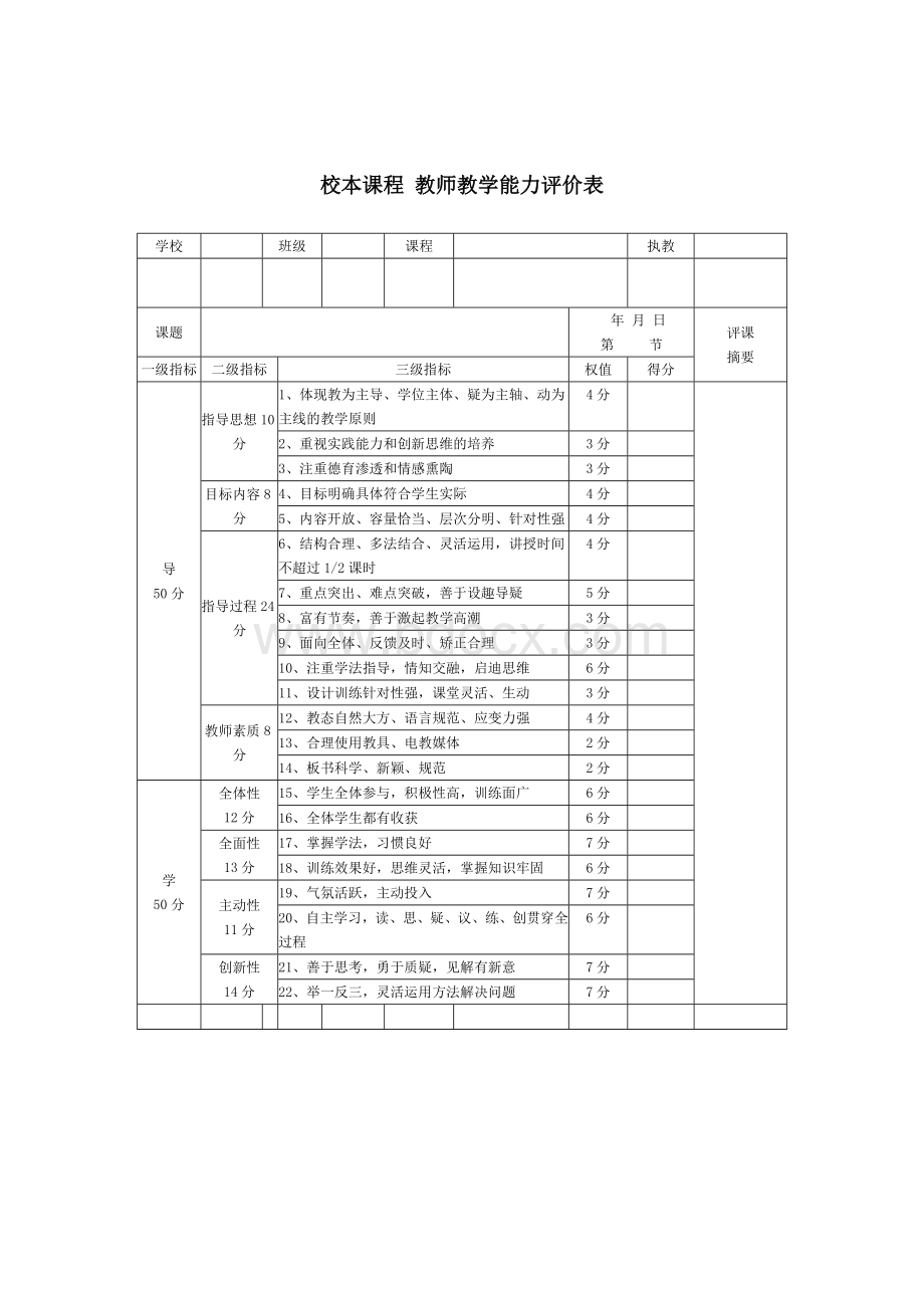 校本课程课堂教学评价表.doc_第3页