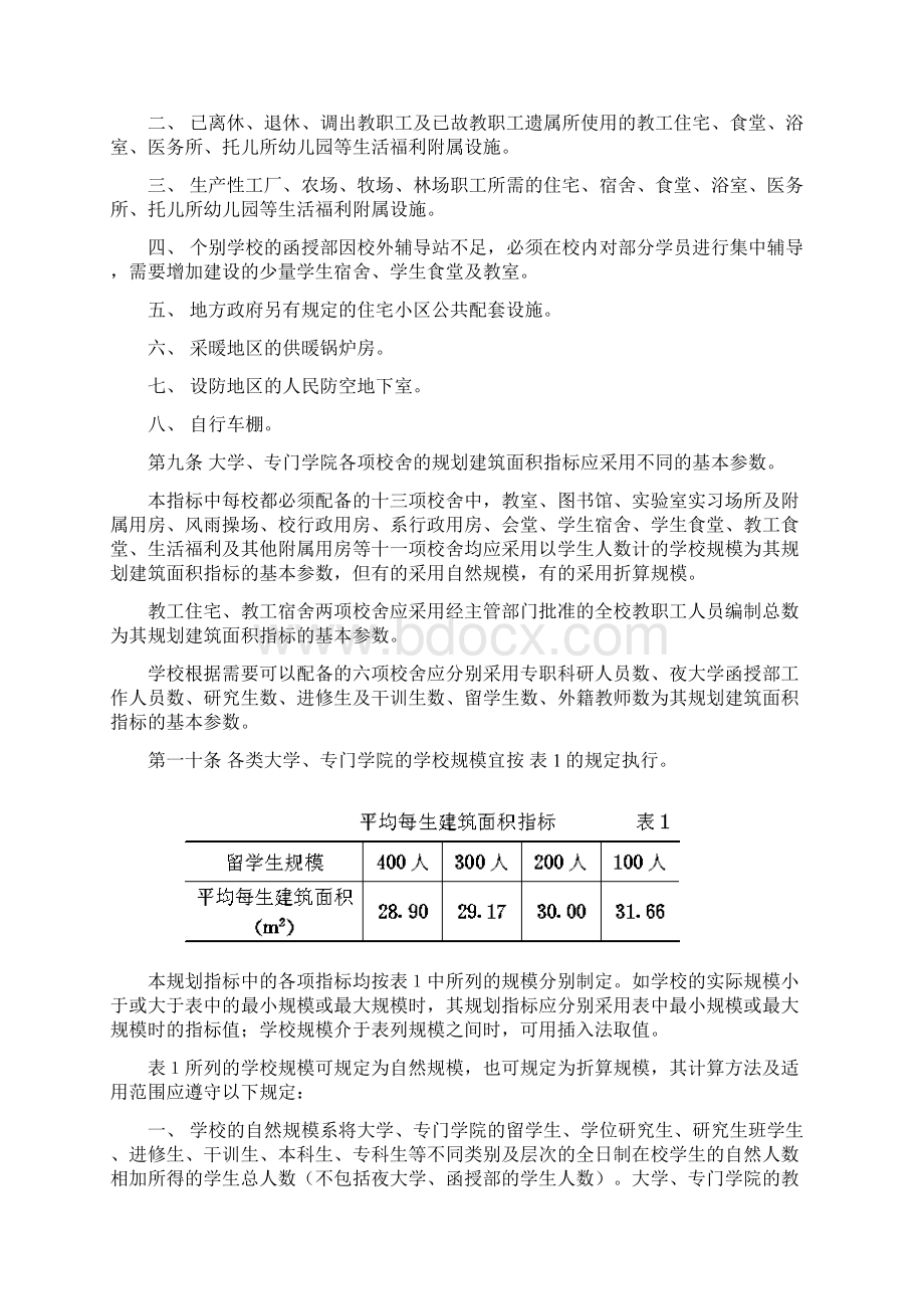 普通高校校园规划建筑面积指标.docx_第2页