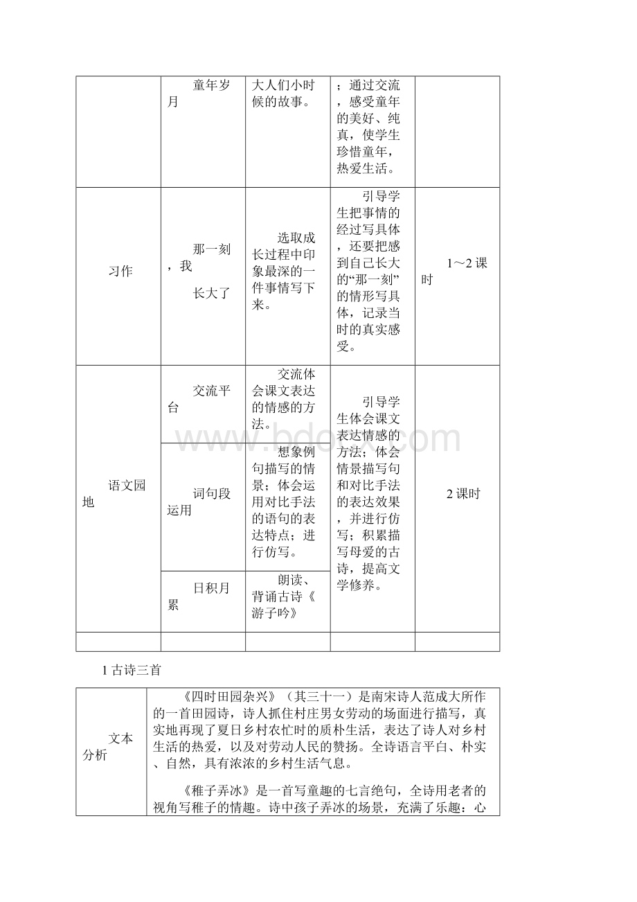 最新部编版五年级下册语文第一单元《古诗三首》教案Word下载.docx_第3页