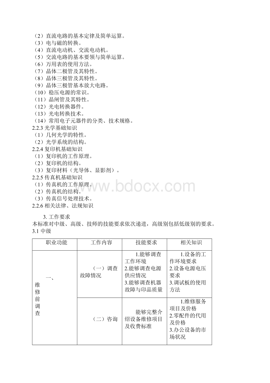 办公设备维修工国家职业标准.docx_第3页