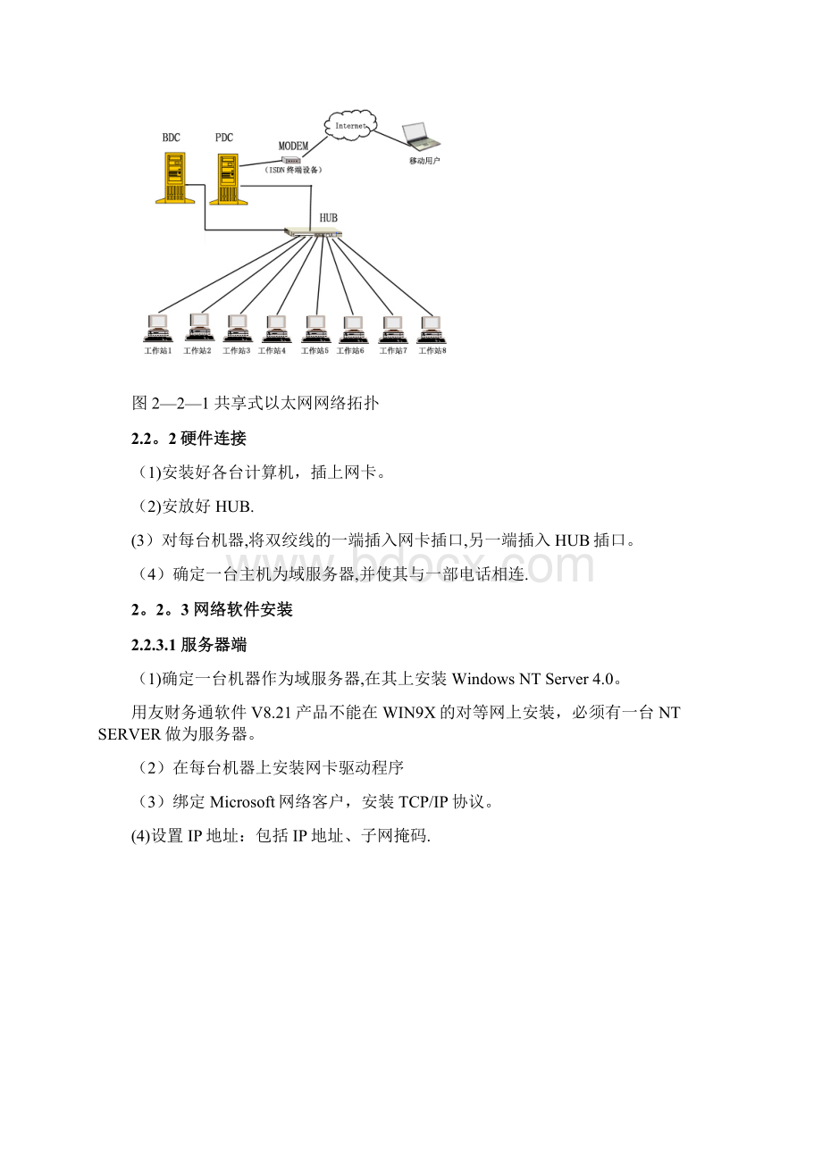 用友财务通小型局域网解决方案最新范本模板文档格式.docx_第2页