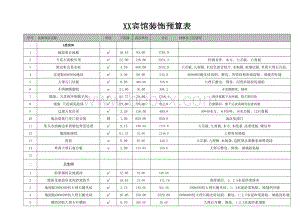 XX宾馆装修预算表表格文件下载.xls总表格文件下载.xls