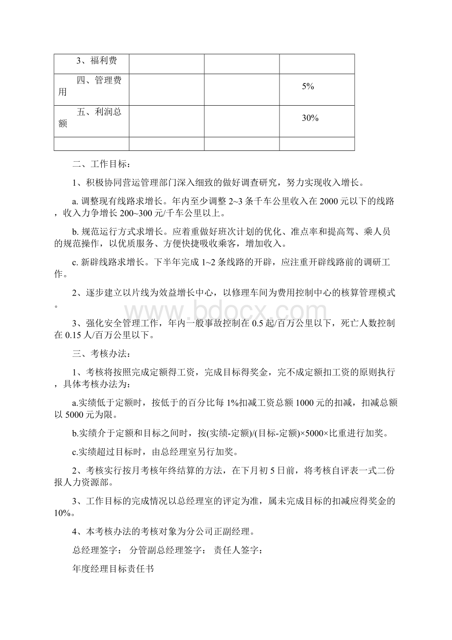 年度部门经理目标责任书Word格式.docx_第2页