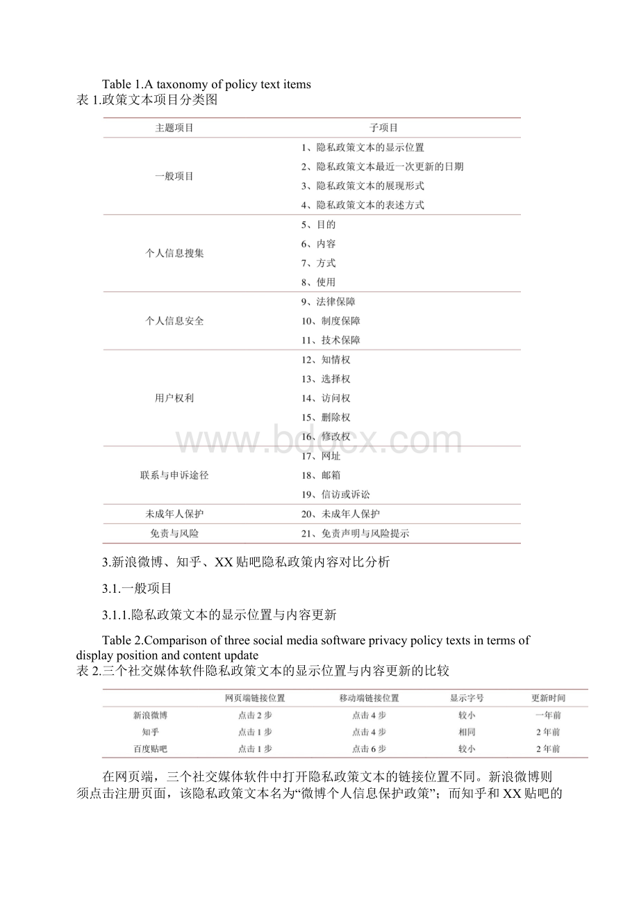 大数据时代社交软件用户隐私政策文本分析Word文档下载推荐.docx_第2页