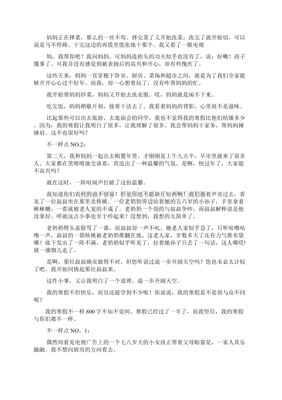 不一样的寒假作文650字.docx_第3页