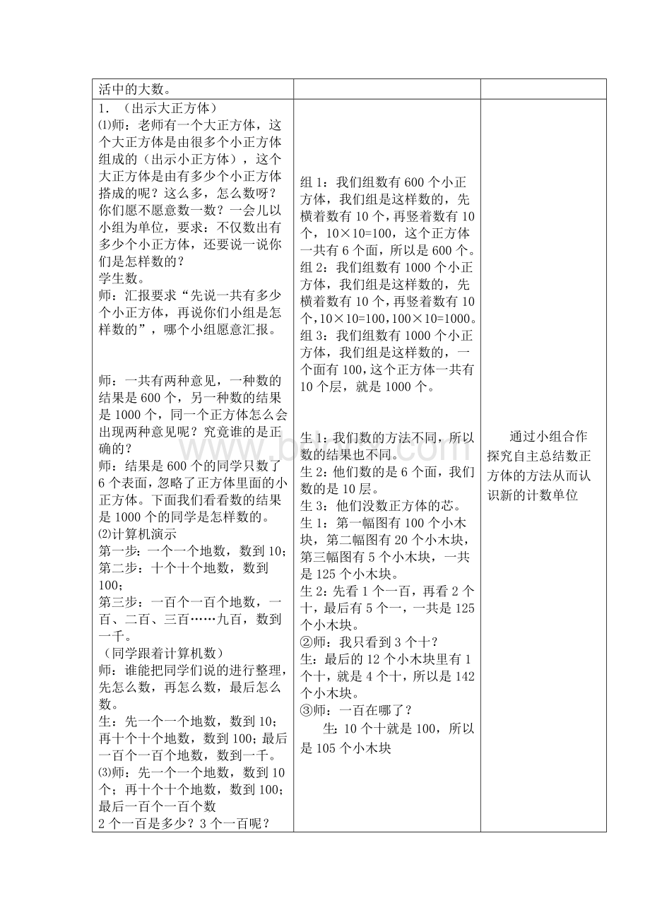 万以内的数的认识教学设计与反思模板.doc_第2页