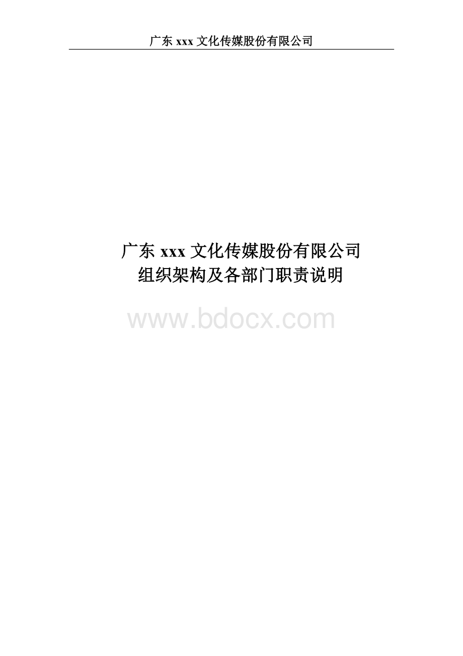 新公司组织架构及各职能部门职责.doc