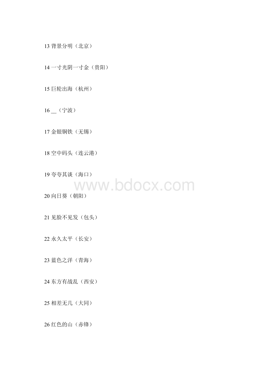 地名谜语大全及答案Word文档格式.docx_第2页