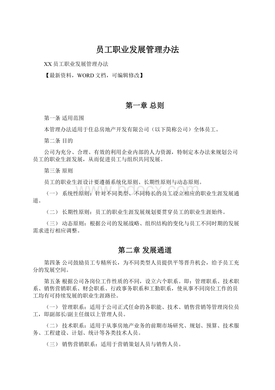 员工职业发展管理办法Word格式文档下载.docx_第1页