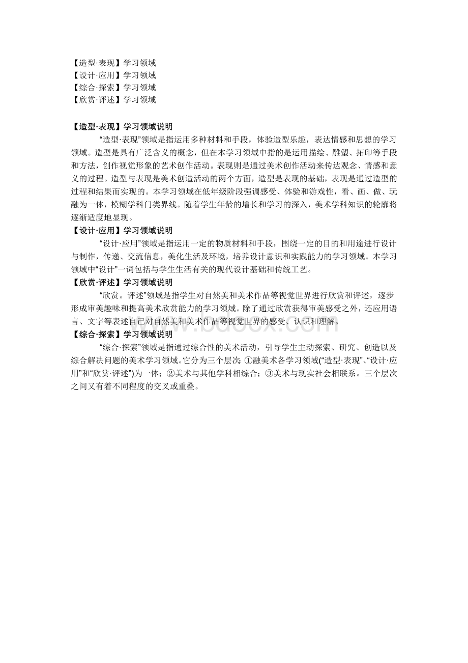 美术四个领域及说明Word格式文档下载.doc_第1页