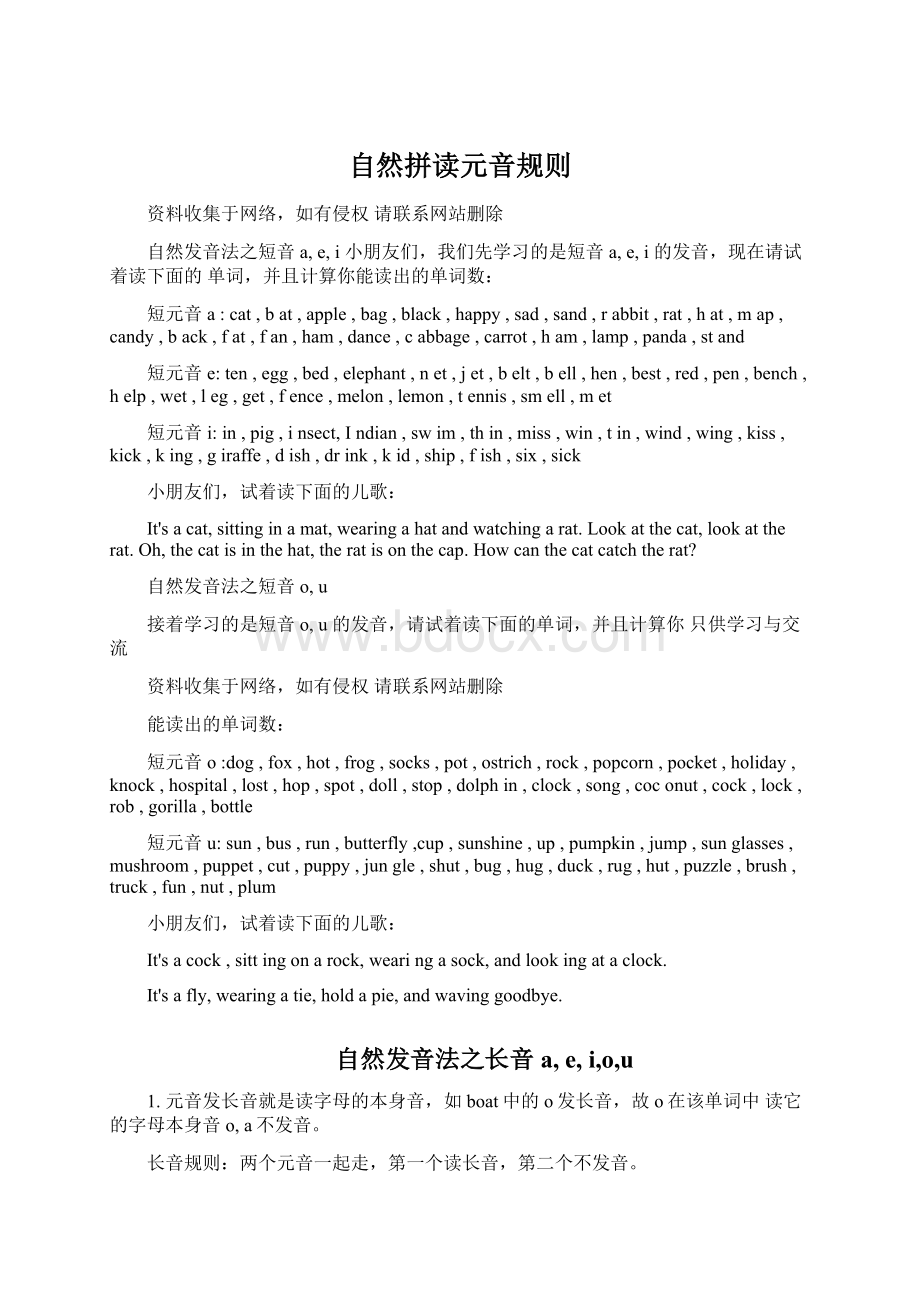 自然拼读元音规则文档格式.docx_第1页