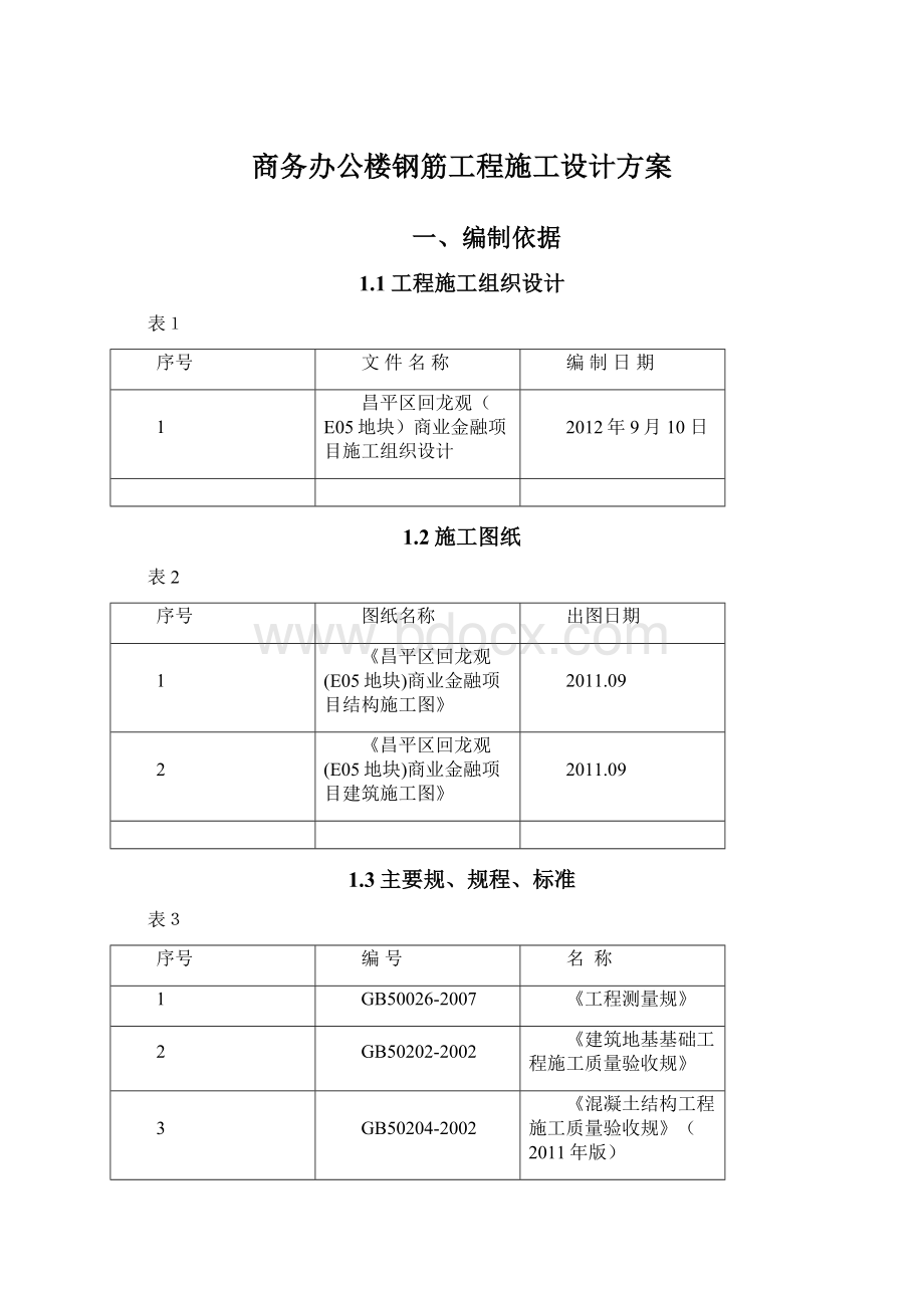 商务办公楼钢筋工程施工设计方案.docx