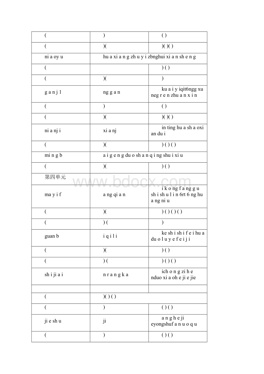 小学一年级下册语文期末复习教案.docx_第3页