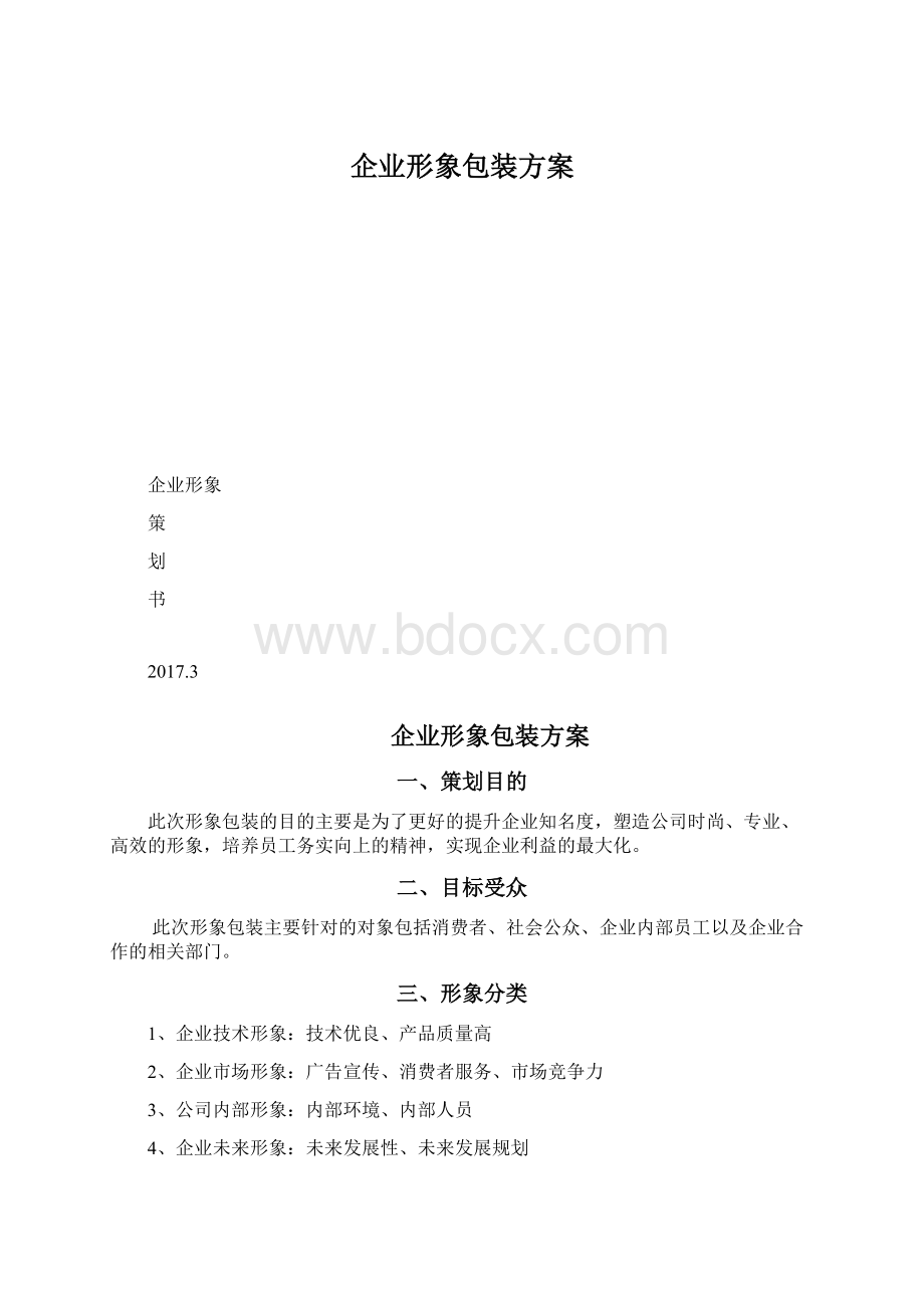 企业形象包装方案.docx