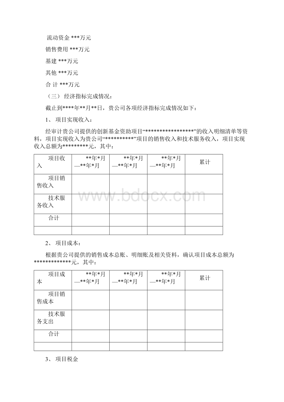 验收专项审计报告样式.docx_第3页