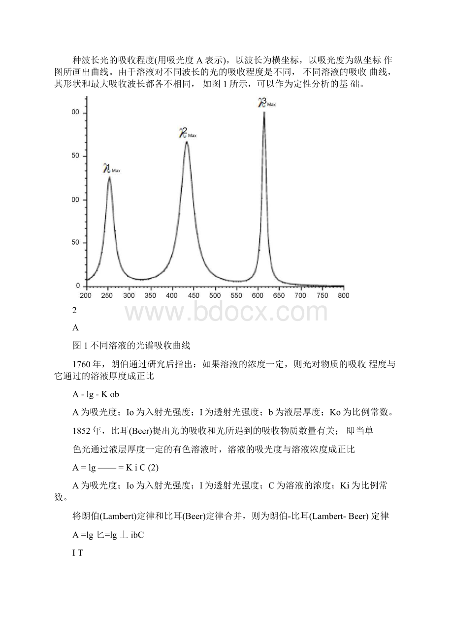 实验讲义分光光度法测量溶液中色素含量Word格式文档下载.docx_第2页