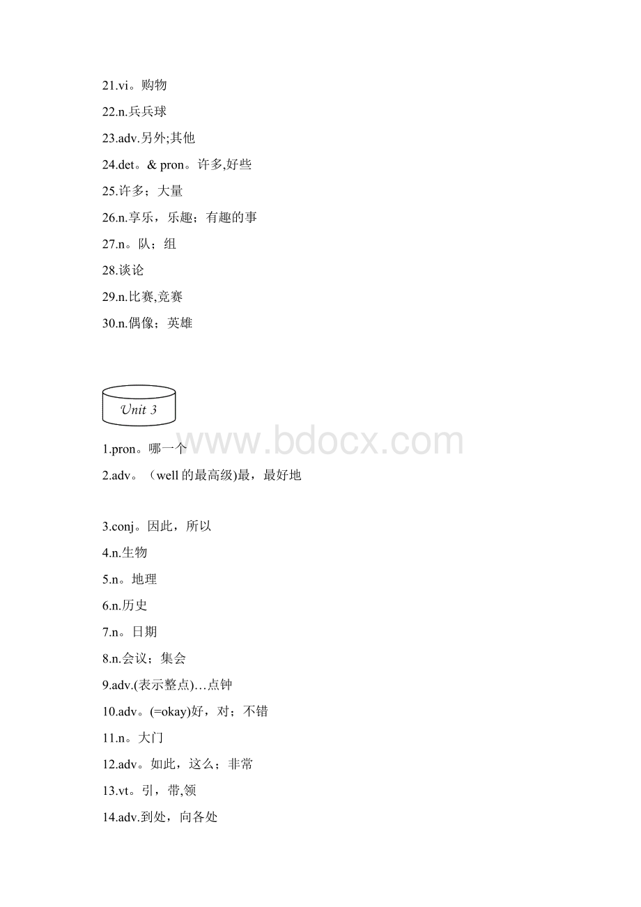 整理译林版七年级上册英语书后单词默写.docx_第3页