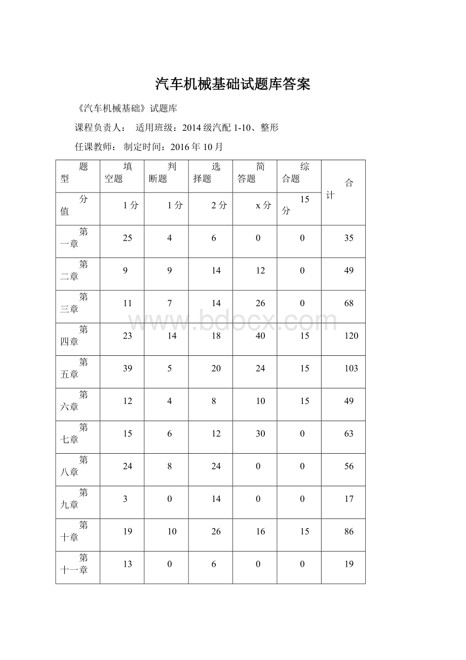 汽车机械基础试题库答案.docx_第1页