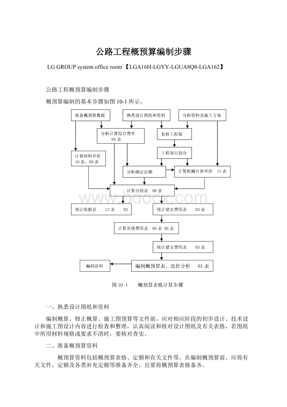 公路工程概预算编制步骤.docx