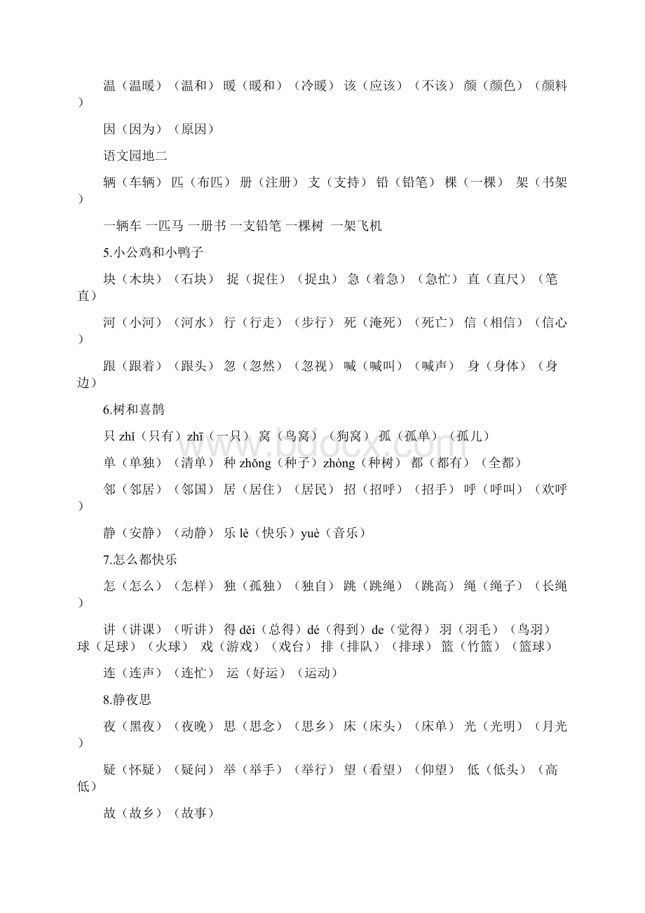 部编版 一年级语文下册要求会认的字上课讲义.docx_第3页