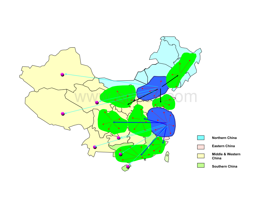 中国各省市可编辑涂色矢量地图素材.ppt_第3页