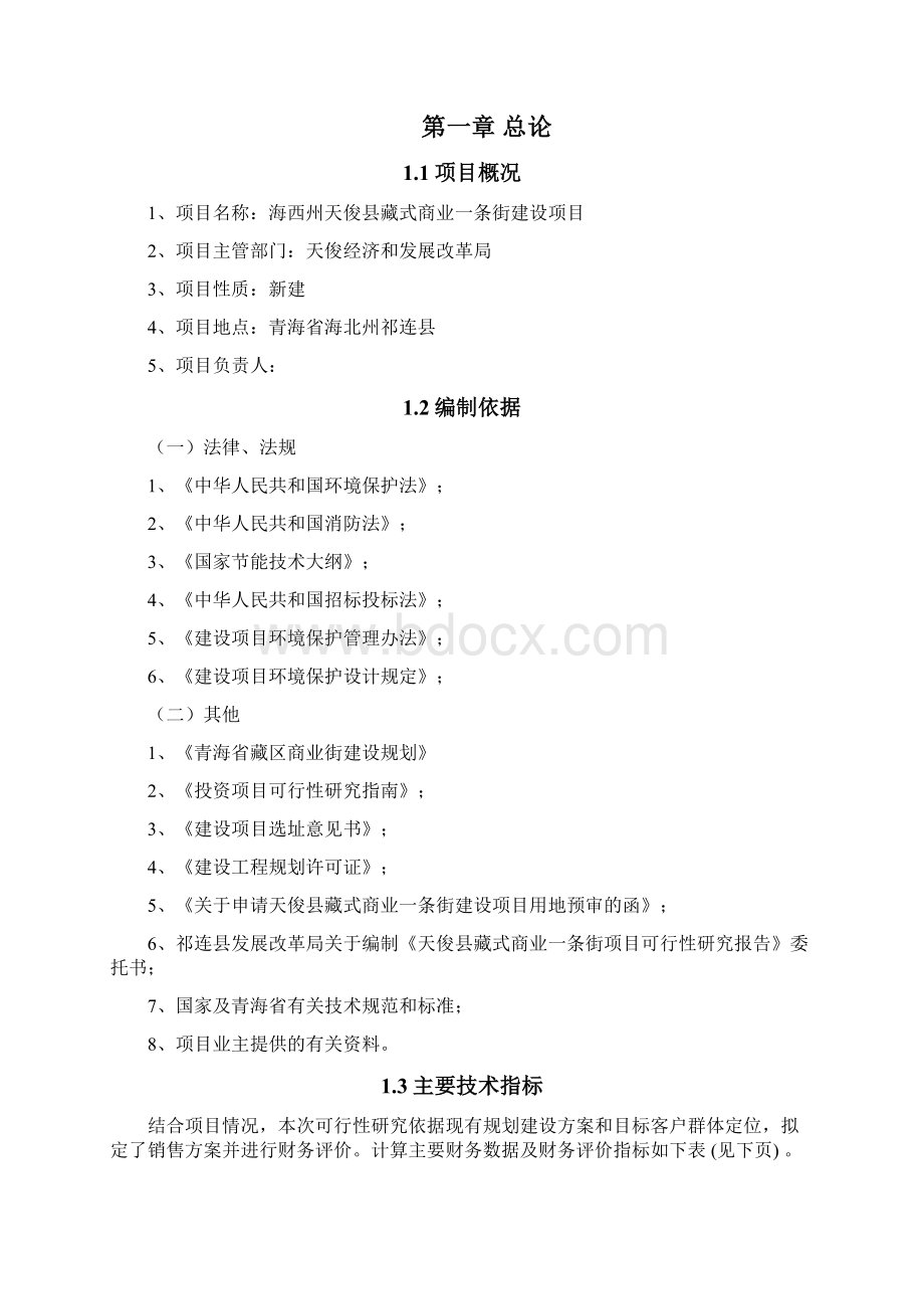 定稿案XX地区藏式商业一条街建设项目可行性研究报告文档格式.docx_第2页