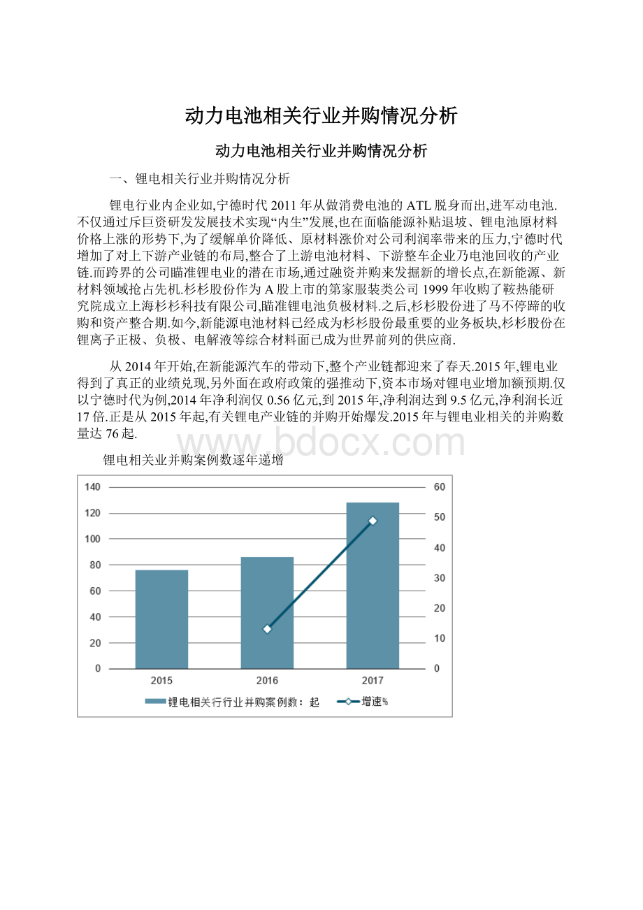 动力电池相关行业并购情况分析Word文档格式.docx_第1页