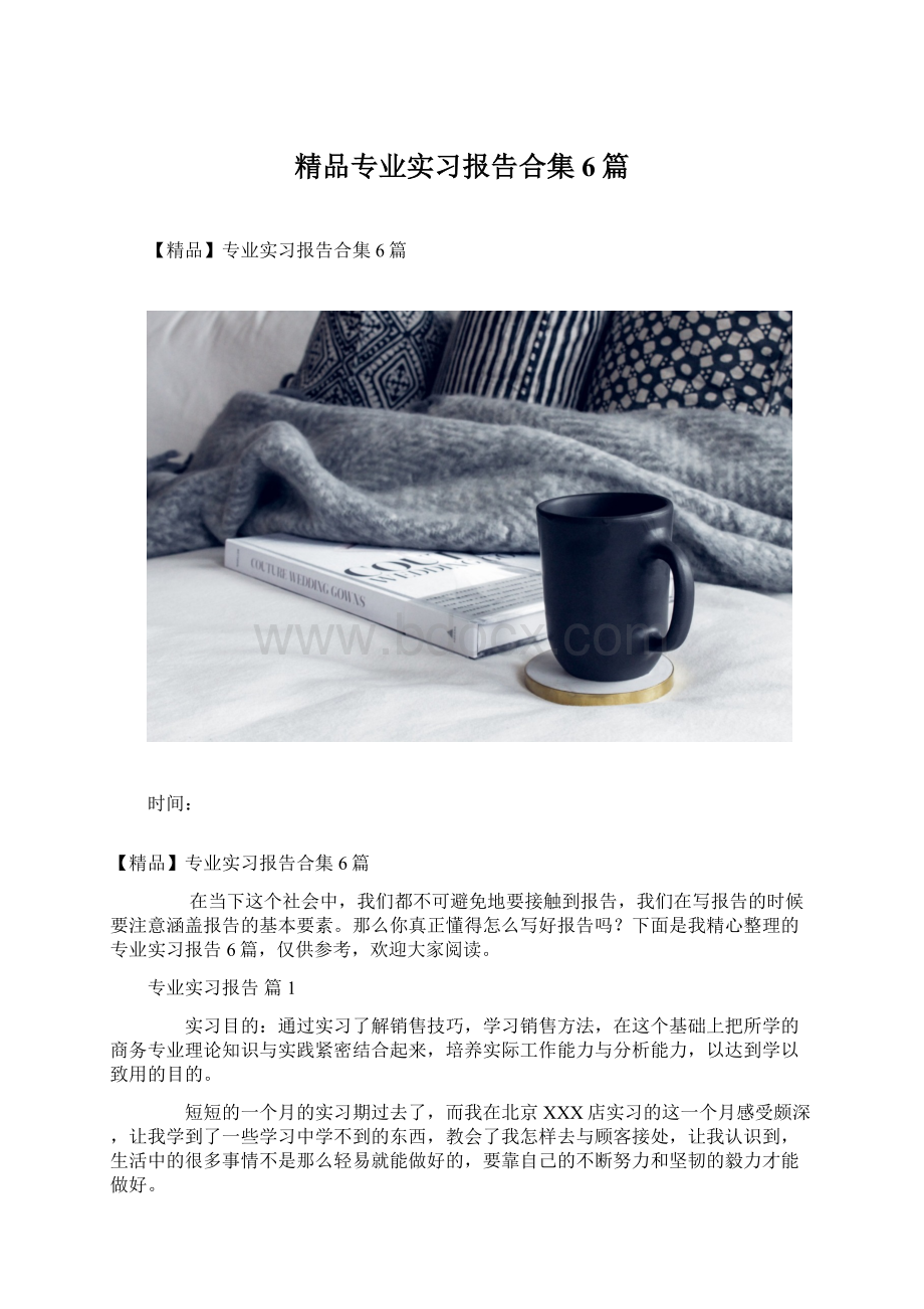 精品专业实习报告合集6篇.docx