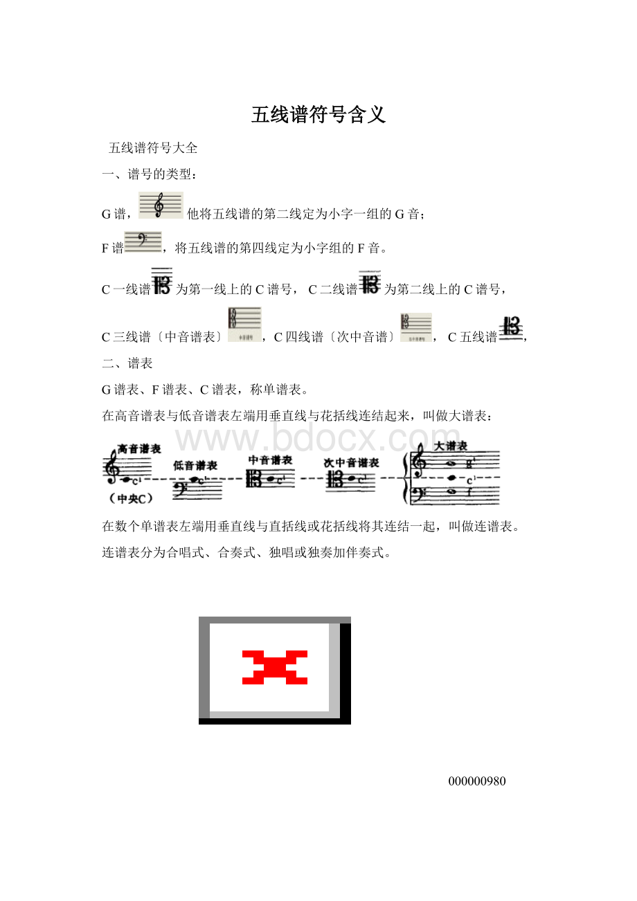 五线谱符号含义Word文档格式.docx_第1页