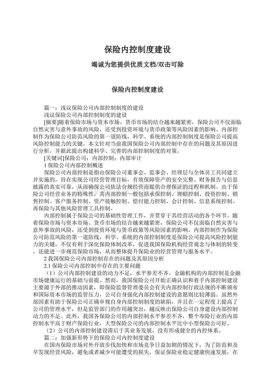 保险内控制度建设.docx_第1页