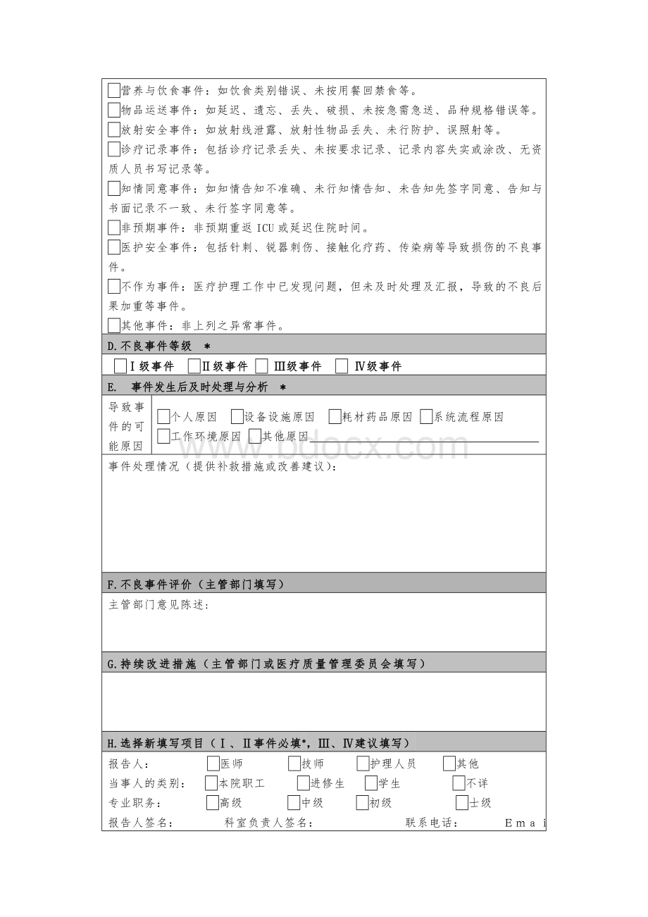 医疗安全不良事件上报表(2017修订).doc_第2页