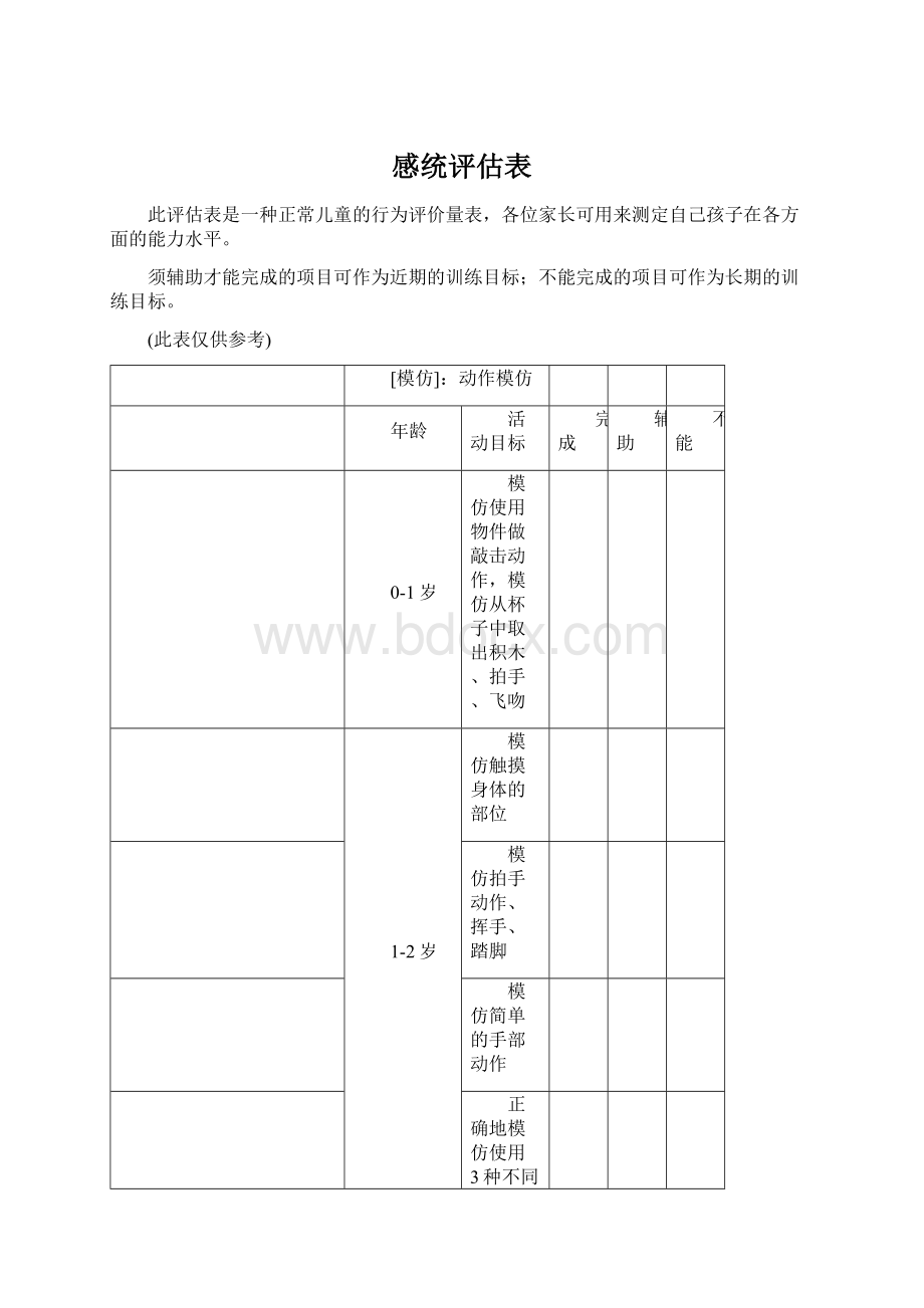 感统评估表.docx_第1页