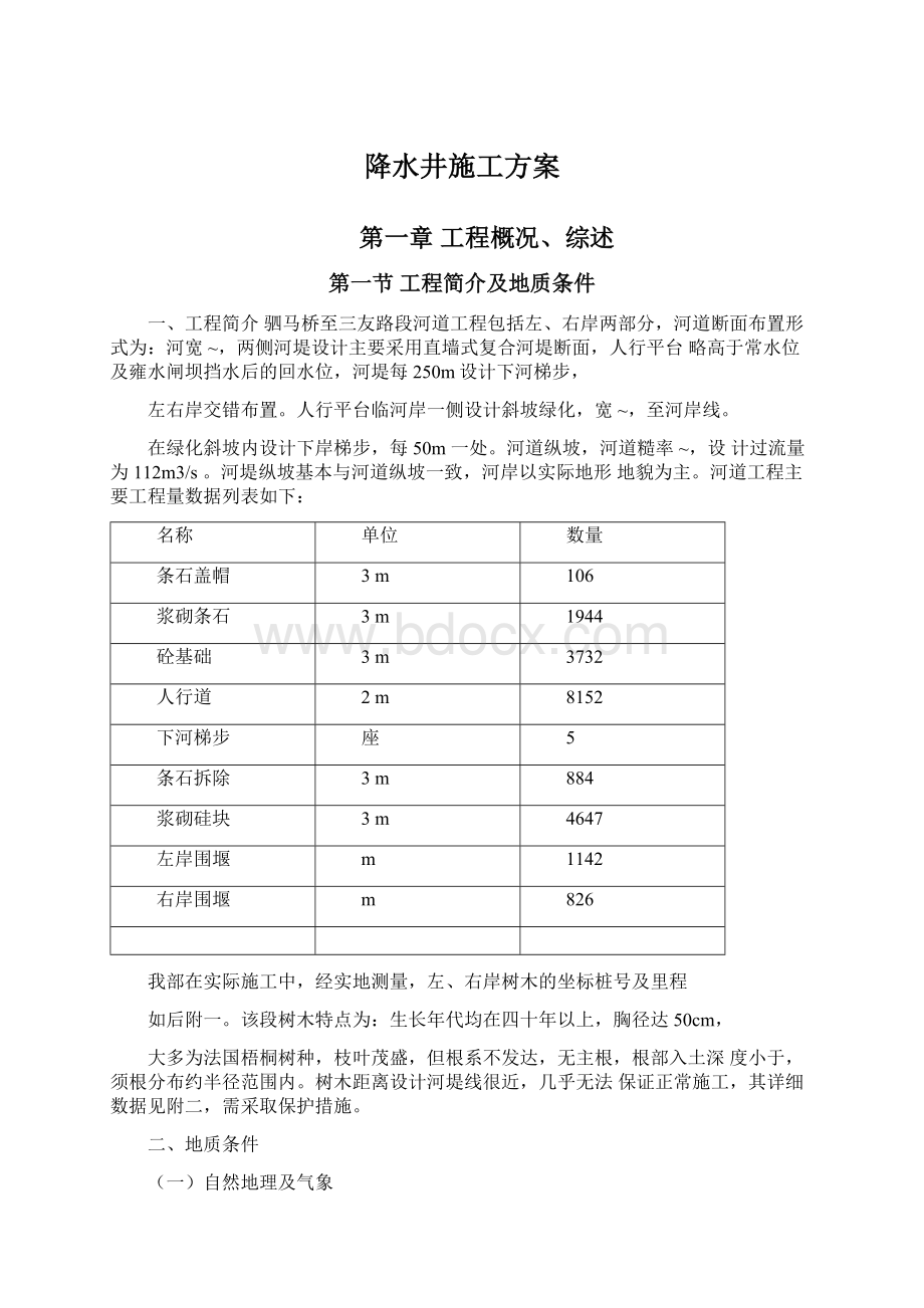 降水井施工方案Word下载.docx_第1页