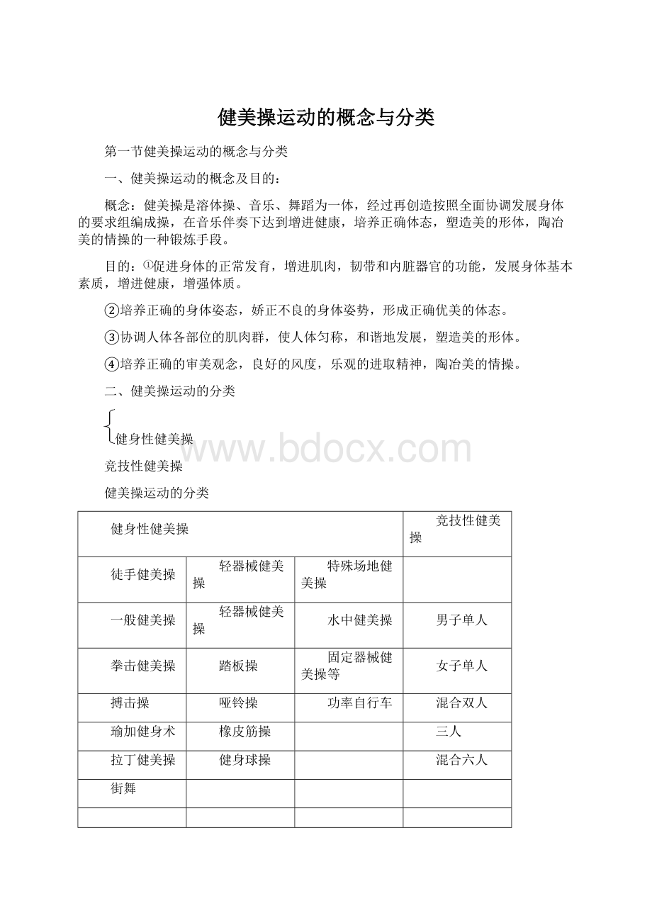 健美操运动的概念与分类.docx_第1页