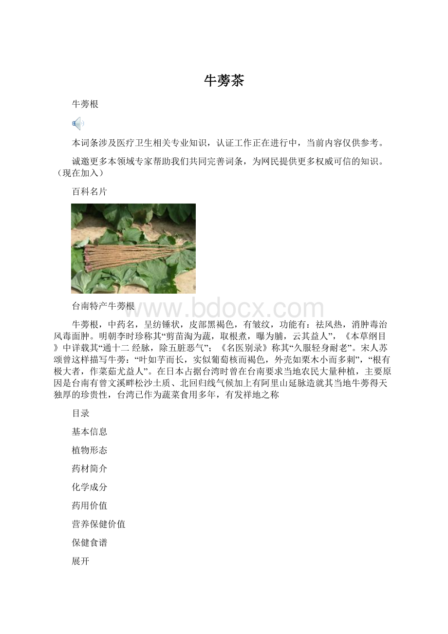 牛蒡茶Word文档下载推荐.docx