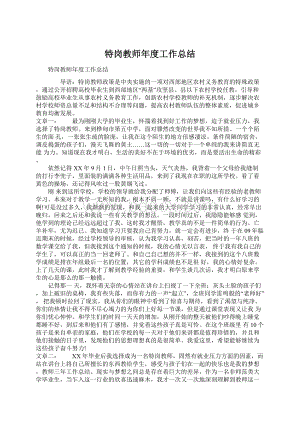 特岗教师年度工作总结Word格式.docx