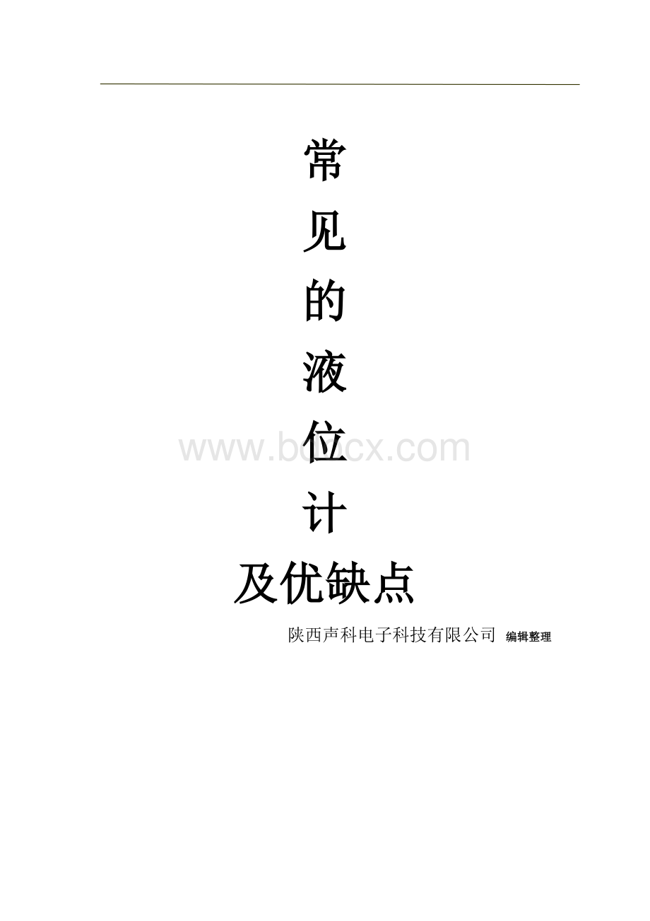 常见的液位计及优缺点Word文档下载推荐.docx