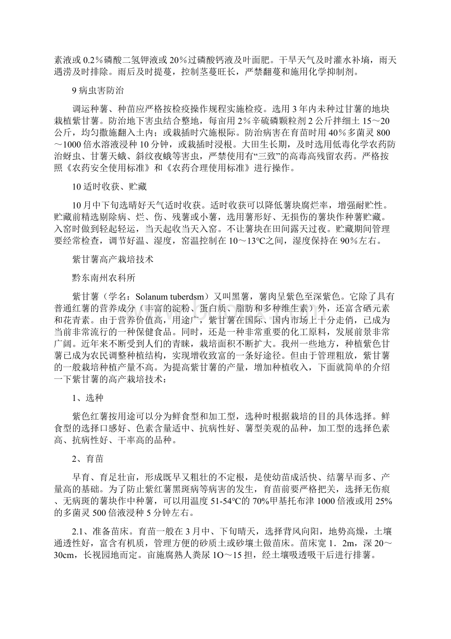 紫甘薯无公害高产栽培技术讲座技术标准.docx_第3页