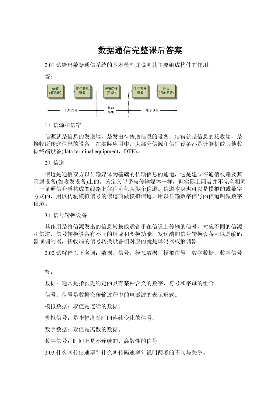 数据通信完整课后答案Word格式.docx