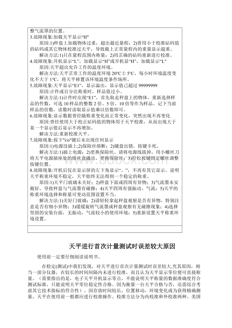 电子天平故障排除方法Word格式文档下载.docx_第3页