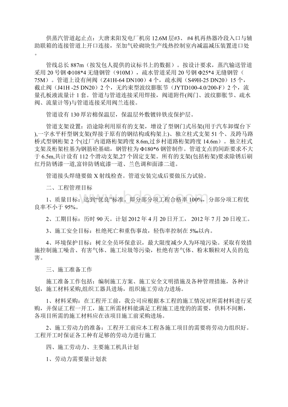 蒸汽管道装置工程施工方案Word文档下载推荐.docx_第2页