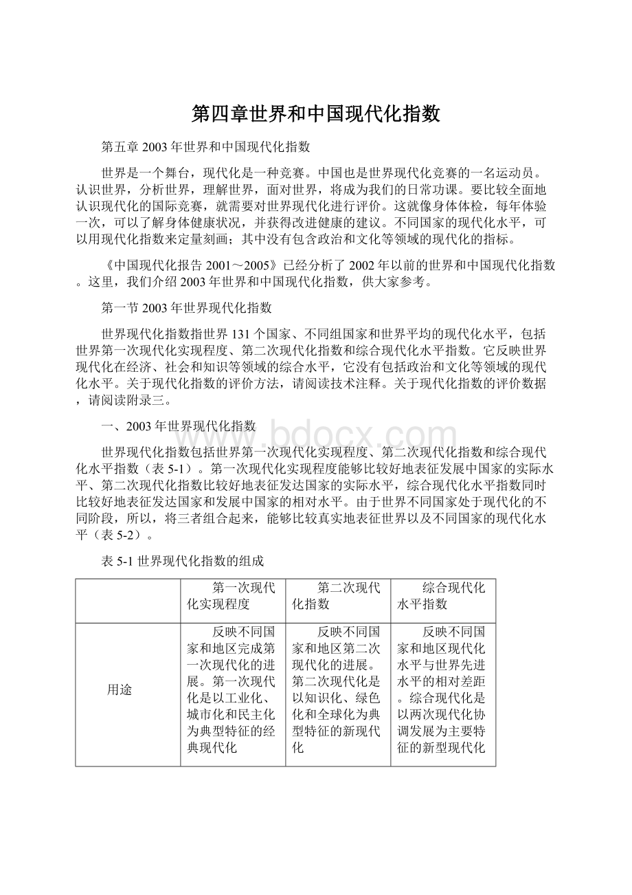 第四章世界和中国现代化指数文档格式.docx