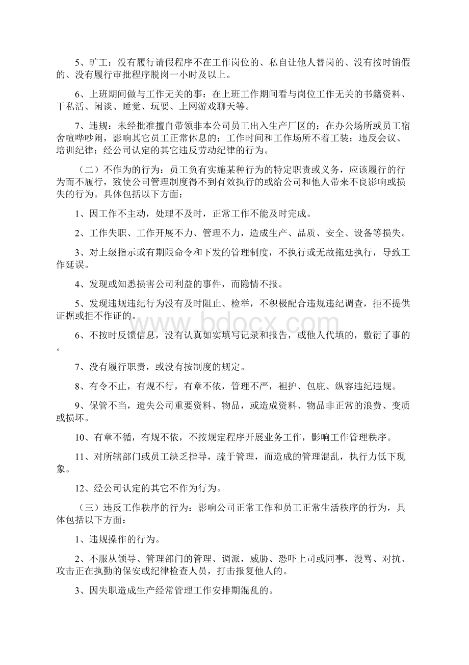 员工违纪违规处理办法Word文档格式.docx_第2页