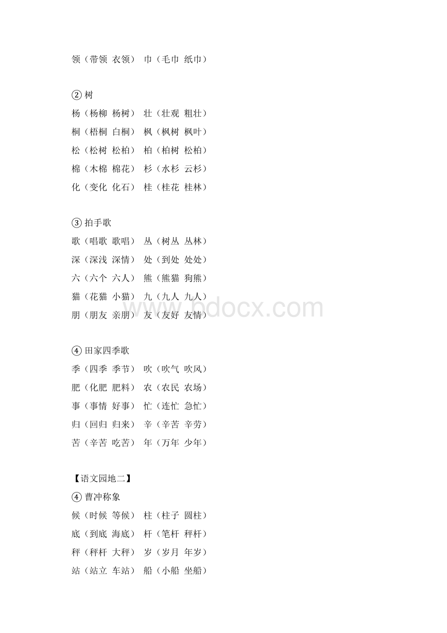 二年级语文上册生字组词Word文档下载推荐.docx_第2页