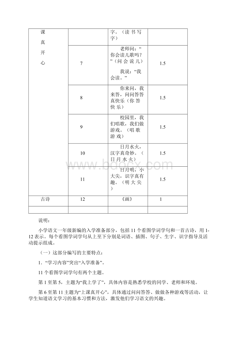 一年级第一学期准备期教学意见+教案.docx_第2页