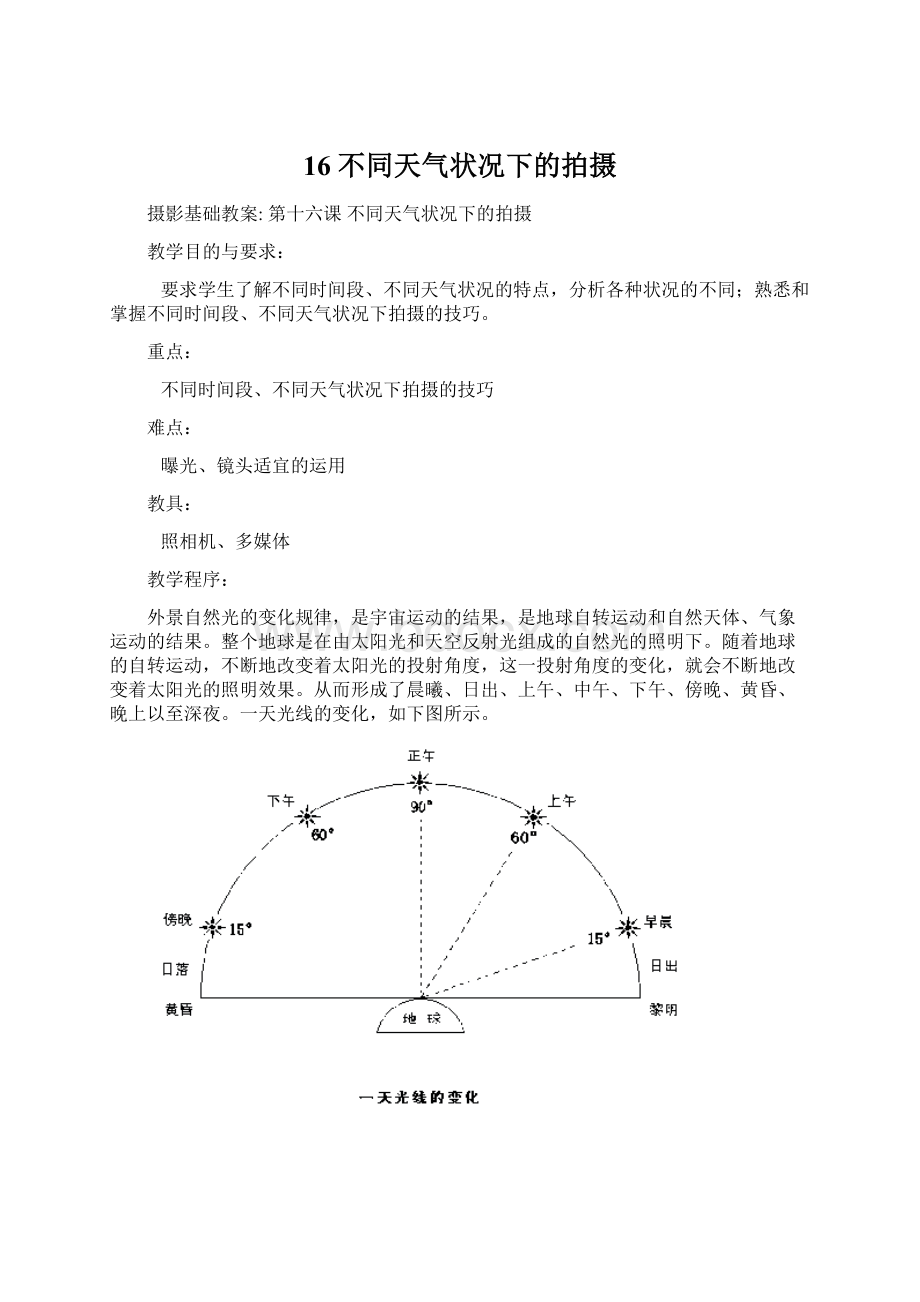 16 不同天气状况下的拍摄.docx