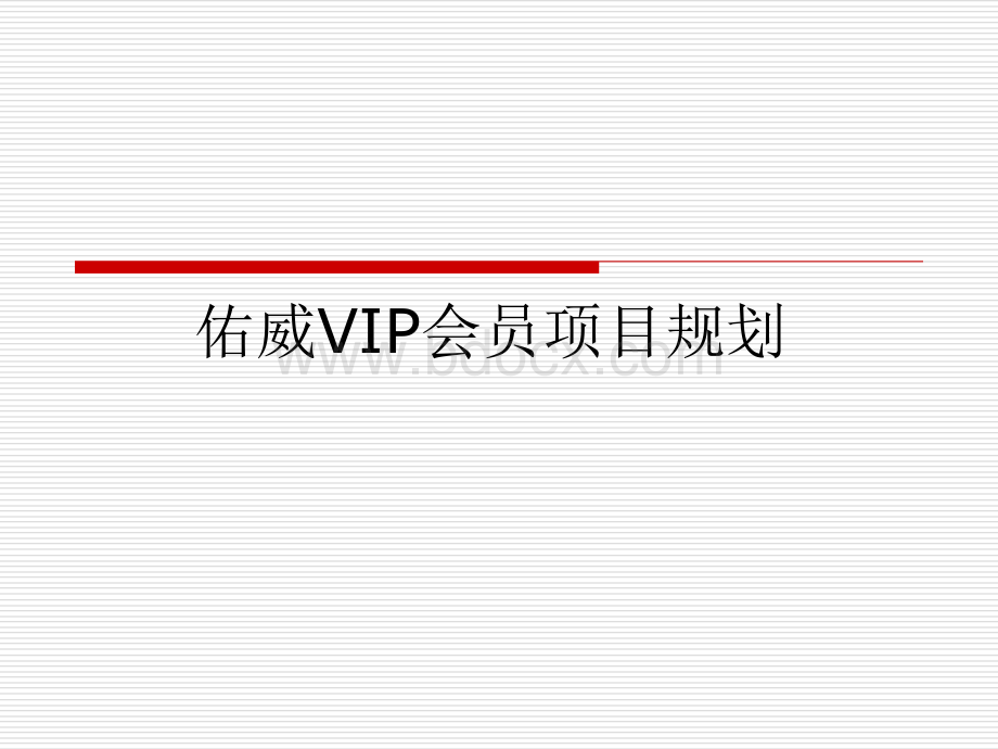 某VIP会员项目规划.ppt