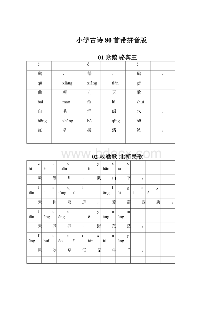 小学古诗80首带拼音版Word格式.docx_第1页