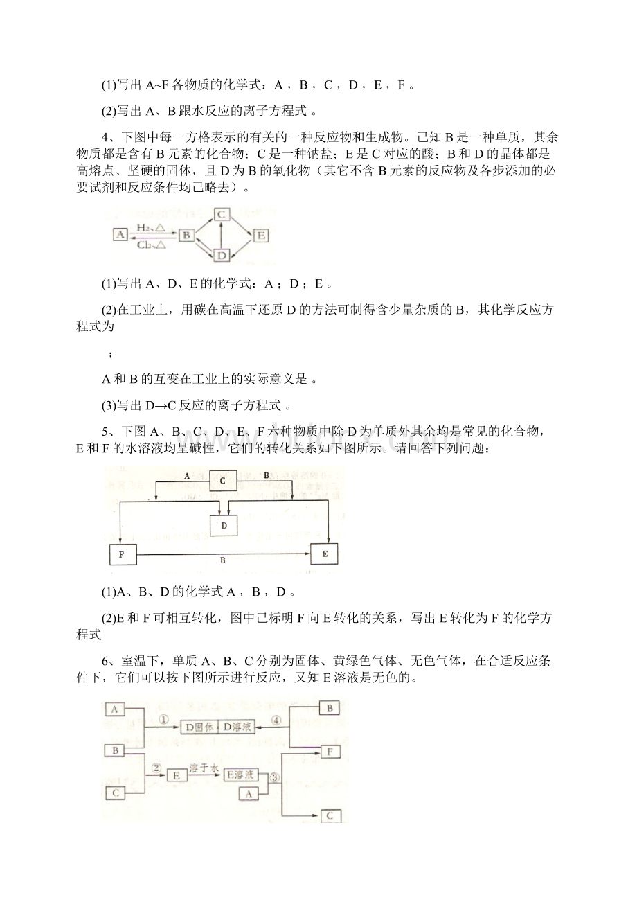 高一上学期化学必修1推断题专题含答案.docx_第2页