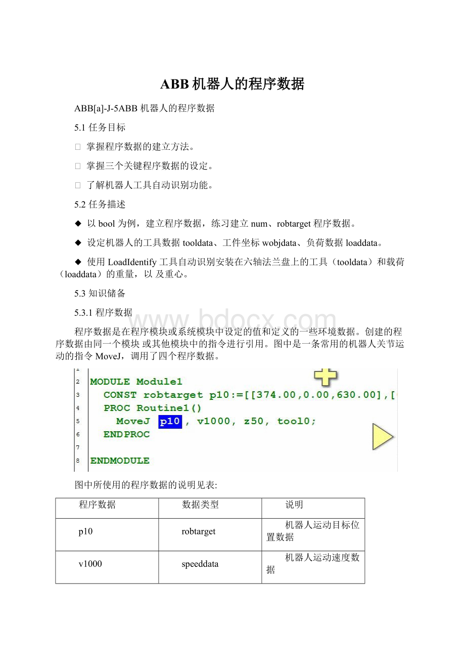 ABB机器人的程序数据Word文档格式.docx_第1页